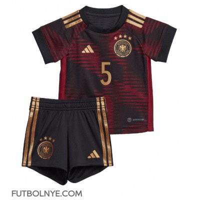 Camiseta Alemania Thilo Kehrer #5 Visitante Equipación para niños Mundial 2022 manga corta (+ pantalones cortos)
